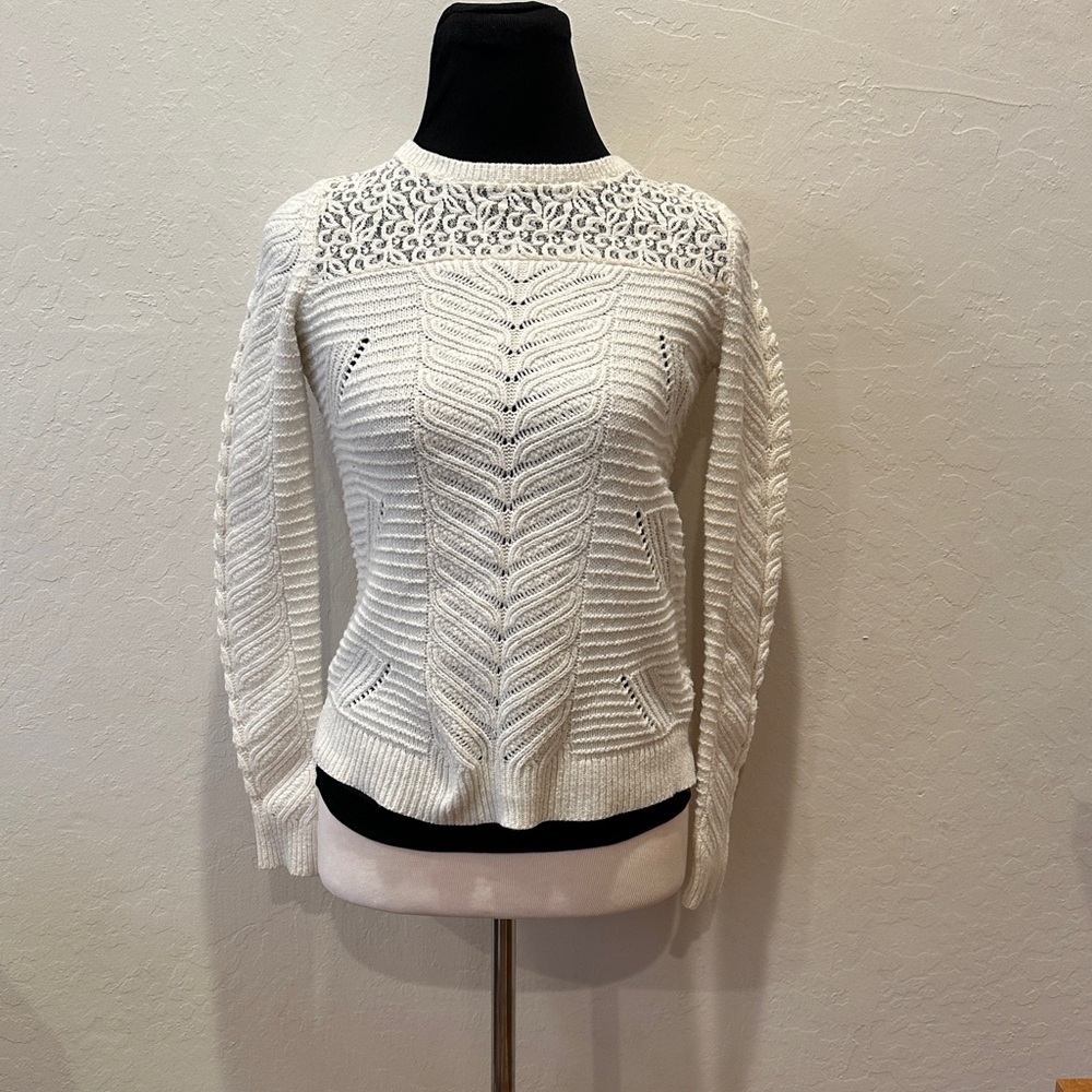 LOFT White Textured Women's Sweater